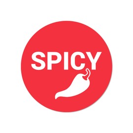 300 Labels - Spicy Stickers (1.5 inch, Round) Spicy Food Label for Grocery Stores/Restaurants/Food Trucks/Deli - Spice Level Food Warning Labels