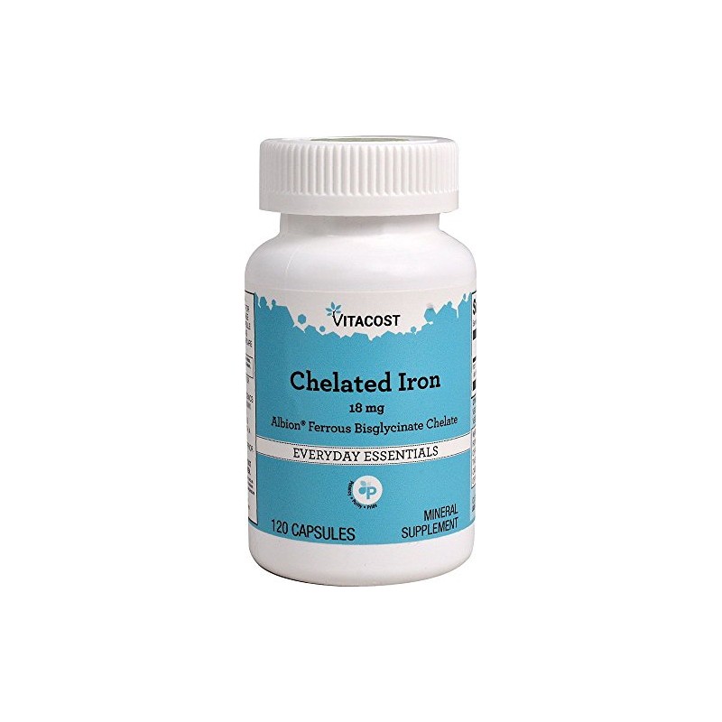 Vitacost Ferrochel Iron - 18 mg - 120 Capsules