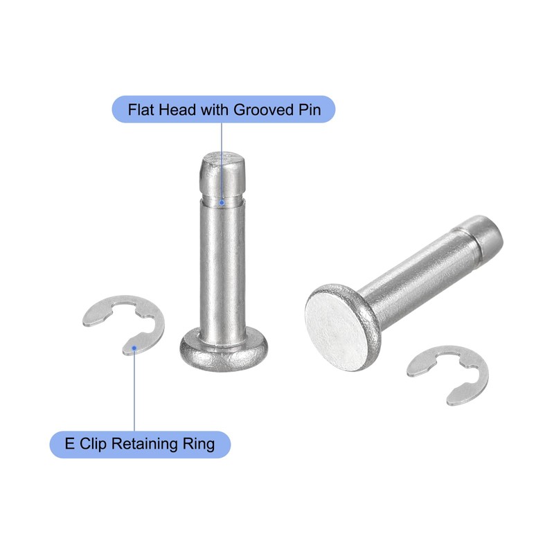 sourcing map 20Set M3x12mm 304 Stainless Steel Cylindrical Shaft Snap