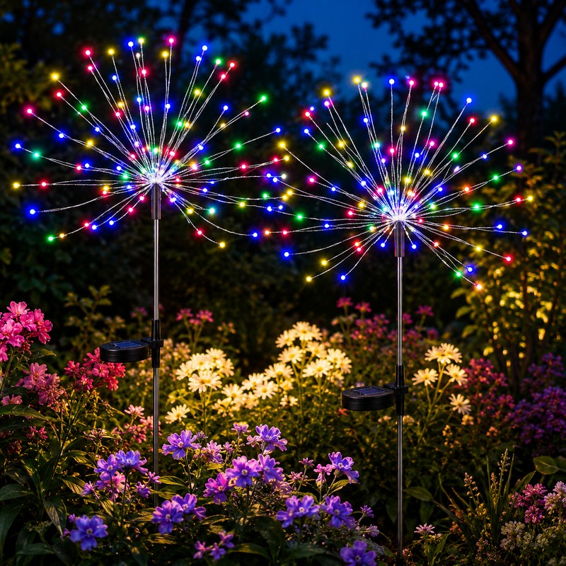 Solar Firework Garden Lights for Outdoor Decor – Shapeable Solar