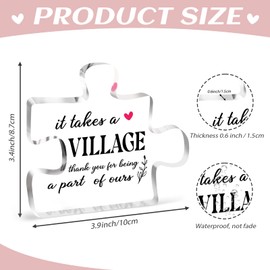 Thank you Gift,It Takes A Village Thank You For Being A Part Of Us,Office Inspirational Gifts For Women And Man,Appreciation Gifts for Women Teacher Colleague