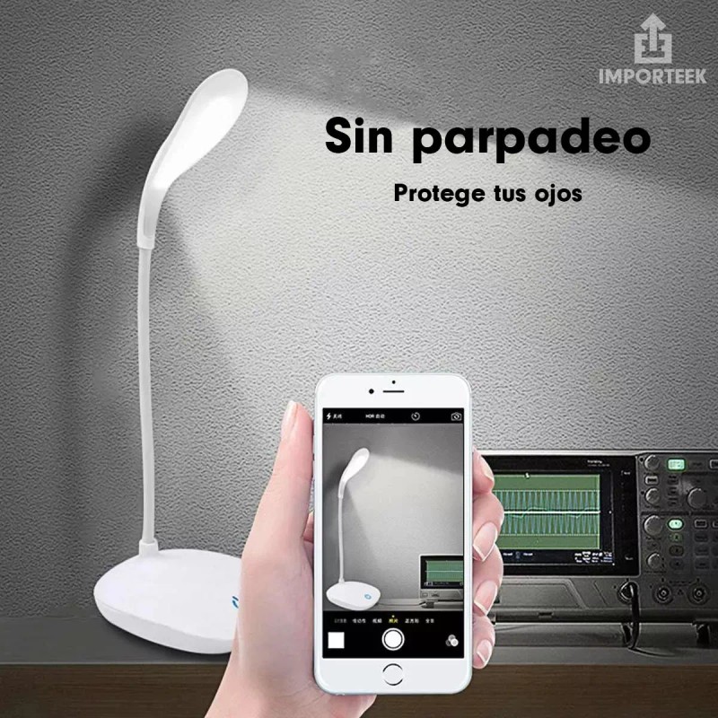Importeek Lampara Escritorio Recargable Usb Led Ajustable 360 Lectura