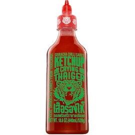 Crying Thaiger Sriracha Ketchup Chili Sauce in Squeeze Bottle 18.6 Ounce, Vegan, Gluten Free, Non-GMO, from Thailand (Pack of 12)