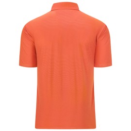 Polo Shirts for Men, Short Sleeve Dry Fit Golf Polo T Shirts Stretchy Moisture Wicking Performance Collared Tees Solid Casual Sports Bright Orange
