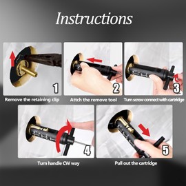 104421U Cartridge Puller for Moen Tub/Shower Posi-Temp Pressure Balanced Shower Cartridges 1200, 1222 & 1225 Series, Replacement for 104421 Moen Cartridge Removal Tool