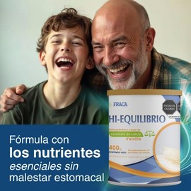FRACA Hi-Equilibrio Fórmula alimenticia especializada Bajo apetito Problemas digestivos Para niños, adultos y adultos mayores Sin colesterol y lactosa Pack 5 latas 400g c/u Vainilla