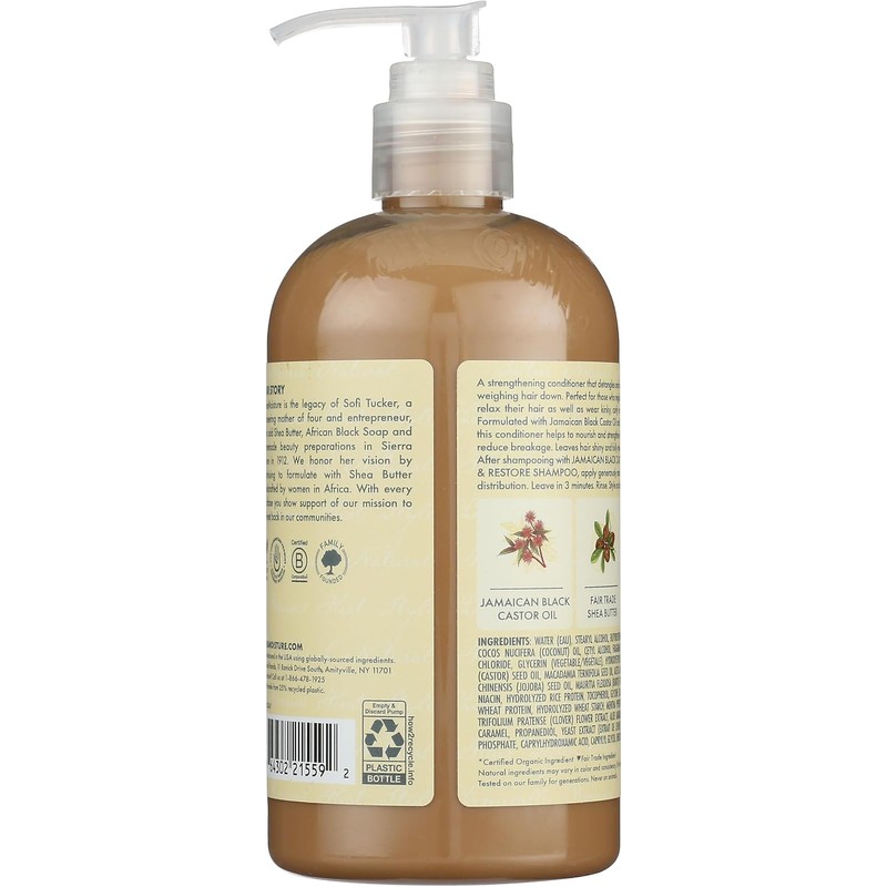 Shea Moisture Jamaican Black Castor Oil Strengthen & Restore Conditioner,