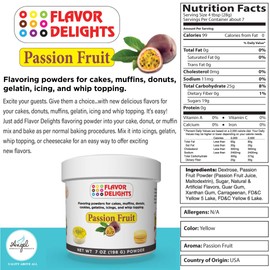 Angel Specialty Products Flavor Delights Flavored Powder Bakery Mix Passion Fruit