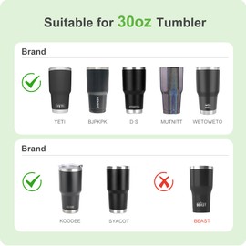 Prurex Flexible Handle Suit 30oz Yeti Tumbler, OZARK TRAIL and more 30oz Tumbler，Tumbler Accessories
