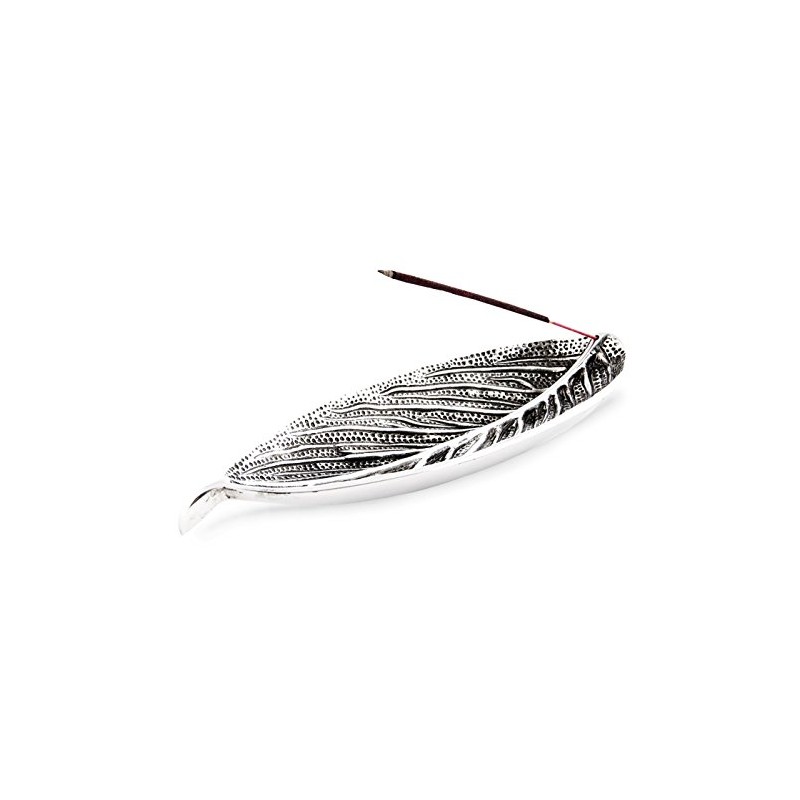 Incense Stick Holder Leaf 9 x 25 cm Long White