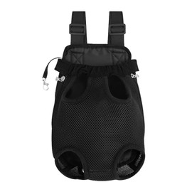 HTTDSLF Pet Backpack Dog Cat Carrier Bag Pet Carrier Backpack Adjustable Dog Carrier Backpack for Small Medium Dogs Cats Puppies, L, Black