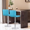 SEGAWE 2PCS PU Leather Adjustable Bar Stool 360° Swivel Counter