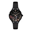 Tamaris Flower Design Watch Dial, black, Classic with floral decoration