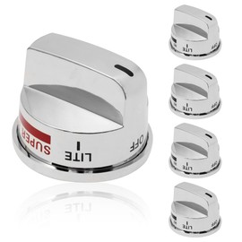 M Motico EBZ37189611(4pcs) Gas Stove Knobs EBZ37189609(1pcs) Oven Range Knob Replacements Only Fit for LG LRG30355ST/ LRG30357ST/LRG30855ST Series Burner Control Knob Replace EBZ37189601,EBZ37189602