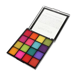 Minkissy 16-Color Eyeshadow Palette Waterproof Matte and Glitter Eye Shadow for Beginners for Stage Makeup and Festivals Versatile Face Paints Sequins