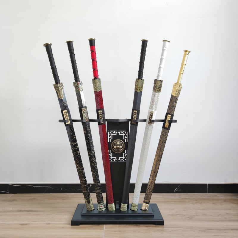 lukar Kylin Vertical Sword Stand Floor, 6 Tier Katana Stand,