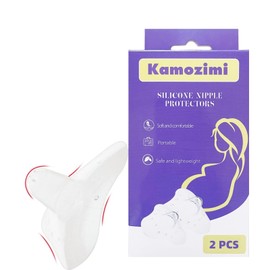 Organic Nipple Shields Breastfeeding,(20mm) 100% Food-Grade Silicone for Breastfeeding Difficulties, Ultra-Thin & Super-Soft, Made Without BPA/BPS, Include Carry Case, 2pk
