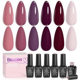 Beetles Fall Gel Nail Polish Set Soak Off UV LED Nail Gel for Autumn Winter Manicure Nail Art Gifts for Women Long-Lasting Gel Polish:_20 Colors 5ml Lush Velvet