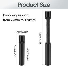 GPU Support Bracket, 2 pcs Graphics Card Support, Aluminum Alloy GPU Sag Holder, Black Gpu Stand Bracket Adjustable 74-120MM for Graphics Card Video Card