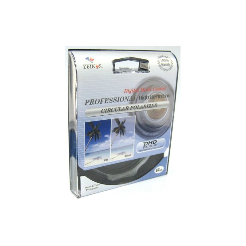 Zeikos ZE-CPL62 62mm Multi-Coated Circular Polarizer Filter