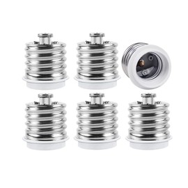 Superdream E39 to E26 Socket Adapter, Mogul to Standard Medium Base Bulb Converter, Max 200W and 165℃ Heat-Resistant (6 Pack)