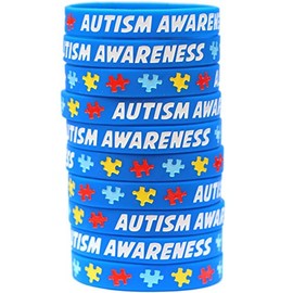 SayitBands Ten (10) Autism Awareness Wristbands