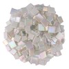 Samjobroad 500g White Mosaic Tiles for Crafts – Iridescent Stained