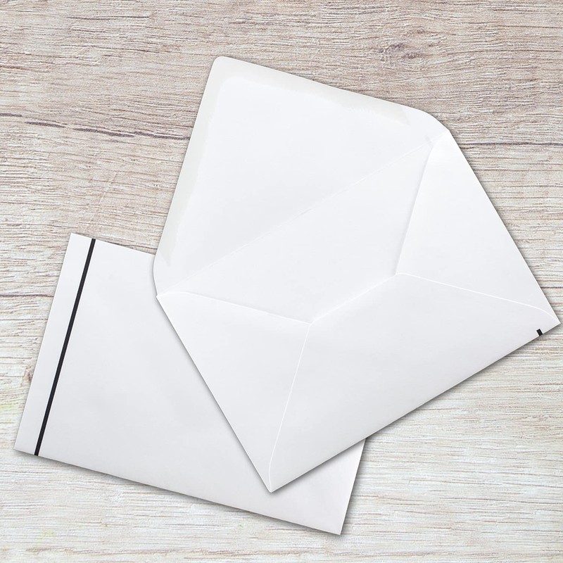 NEUSER PAPIER White mourning envelopes with black mourning line 150