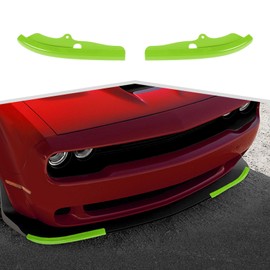 amayum Front Bumper Lip Splitter Protector Cover fit for 2015+ Dodge Challenger R/T GT SRT(Light Green) Front Bumper Guard