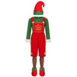 Gortykor Kids Christmas Elf Costume for Girls Elf Costume Outfit for Girls Xmas Festive Dress Up (9-11 Years)