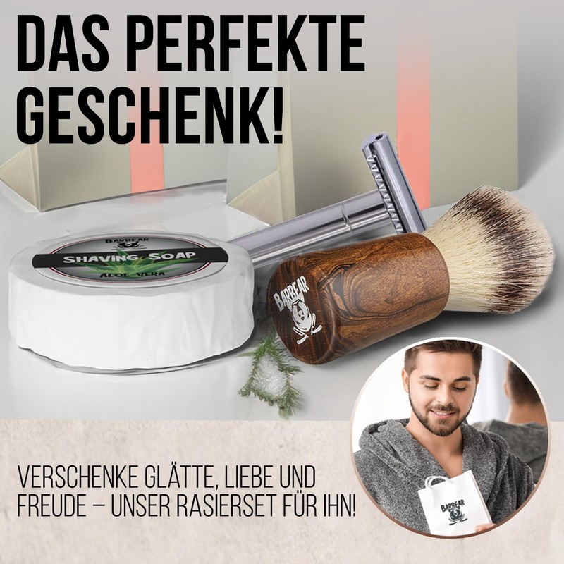 Barbear Gift Set for Men - Premium Safety Razor &