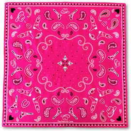 The Peacock Crew Bachelorette Party Bandana in Premium Soft Cotton for Women Cowgirl Fuchsia Pink