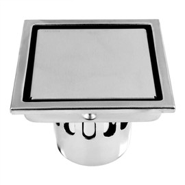 Stainless Steel Floor Drain Square Shape Anti-odor Bathroom Shower Tile Insert Floor Waste Grate Anti-clogging for Kitchen, Washroom, Garage and Basement