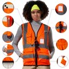 A-SAFETY High Vis Safety Vest for Women - Reflective Strips,