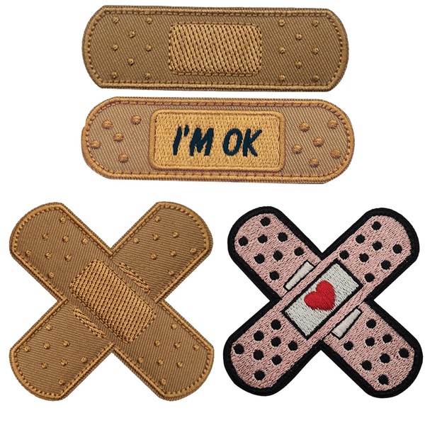Cute Bandage Appliques Patches, Band Aid Funny Fabric Embroidered Applique