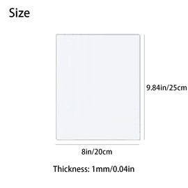 DARENYI 10 Pcs Acrylic Sheet Clear Plastic Sheet 1mm Transparent Acrylic for Drawing, Printing, Craft DIY, Picture Frame etc(25 x 20cm)