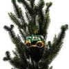 Polish Gallery Mini Christmas Ornament Blown Glass Handcrafted (Green Car)