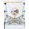 Hiqufet Shower Chair for Elderly and Disabled(600lb), 6 Height Adjustable