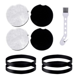 9 Pack 1604896 Replacement Filter and 1604895 Replacement Belts for PowerForce Compact for 2690, 1520, 2112 Bissel Turbo Bagless 2690 Cleanview 3508 3437 Vacuum Cleaner Parts #1604896/160-4896,1 brush