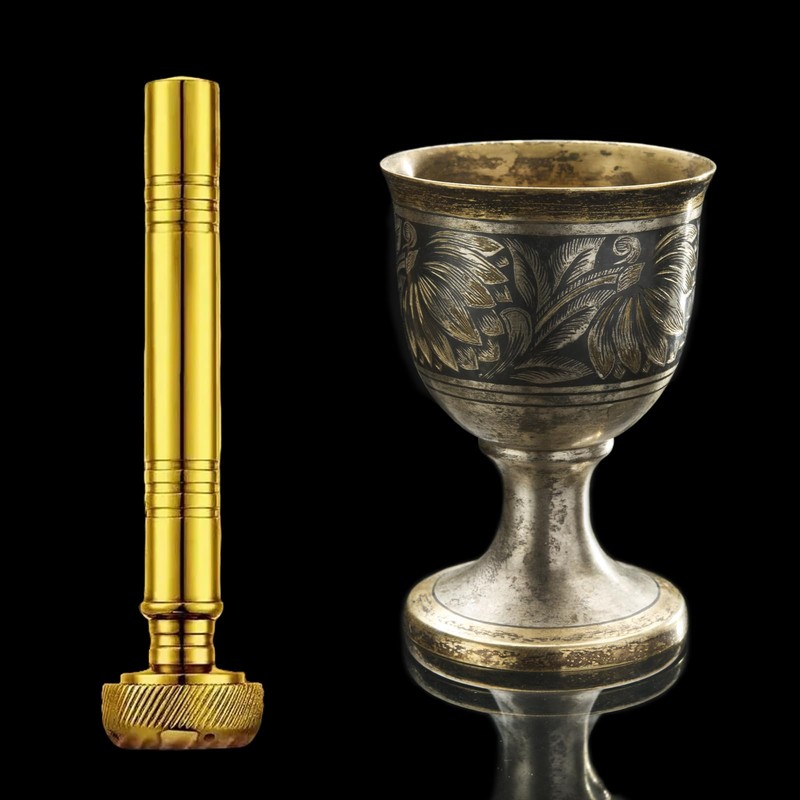 YUPEIUKLI Pocket Sprinkler with Leather Bag, Religious Pocket Aspergillum Tool