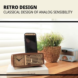 WOOD SUM Retro Radio Shaped Clock Wooden 3D Puzzle for Adult