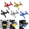 Mulcort Motorcycle License Plate Holder, Aluminium Alloy Universal Black, LED