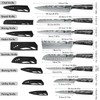 Dfito Chef Knife Sets with Roll Bag, 9 Pieces Professional