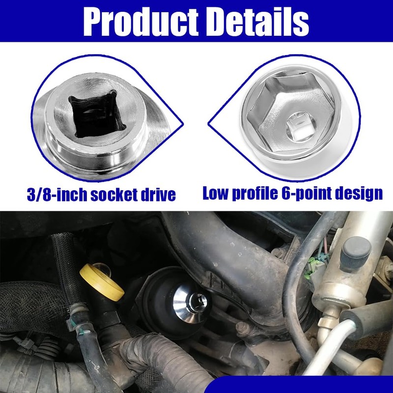 Lyxheth 27mm Oil Filter Socket Wrench, Oil Filter Removal Tool,