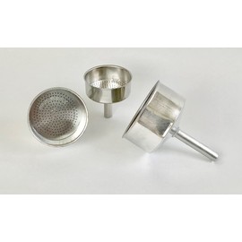 Tredoni Aluminum Funnel -Replacement- Size 6 Cup Aluminum Espresso Coffee Maker Moka Pot- 6.5cm (6 Cup)