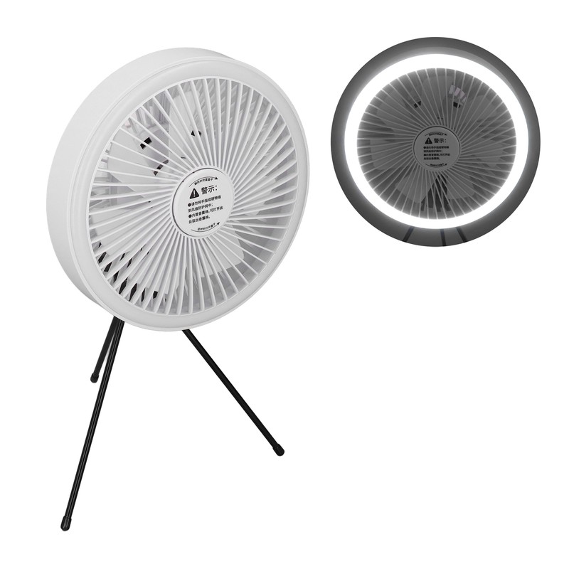 Portable Tripod Stand Fan USB Rechargeable Camping Hanging Fan with