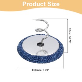 QUARKZMAN Pack of 12 Upholstery Pins Twist Pin, 20 mm Bed Skirt Pens, Fabric-Covered Button Twist Pins for Throws, Bed Skirt, Armchair, Caddies, Furniture Cover, Dark Blue