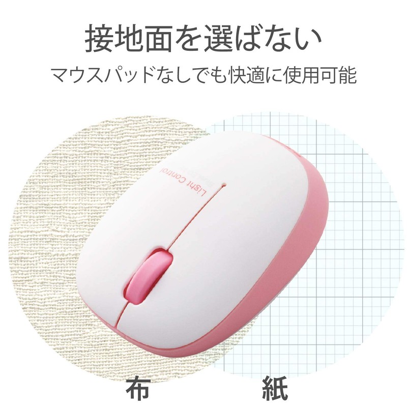 Elecom M-BL20DBPN Wireless Mouse (Receiver Included), Small, Small, 3 Buttons,