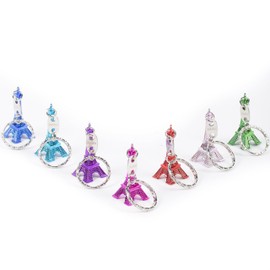 Aurstore Eiffel Tower Keyring 50 Colours Gift Souvenir Paris France, multicoloured
