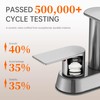 Waterfall Bathroom Sink Faucet 4 Inch Brushed Nickel Faucet Bathroom